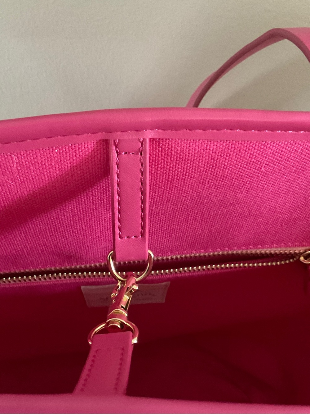 Spartina 449 Pink Flamingo Embroidered Straw Tote with Hot Pink Trim - Picture 8 of 9
